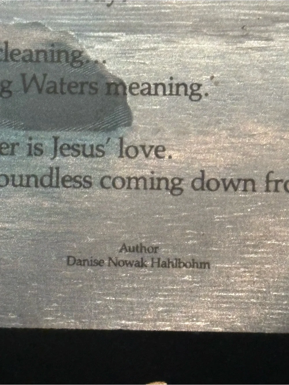 Gold and Black Framed 'The Living Water”